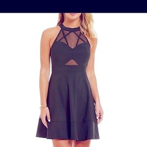 flirty fit & flare halter dress size small